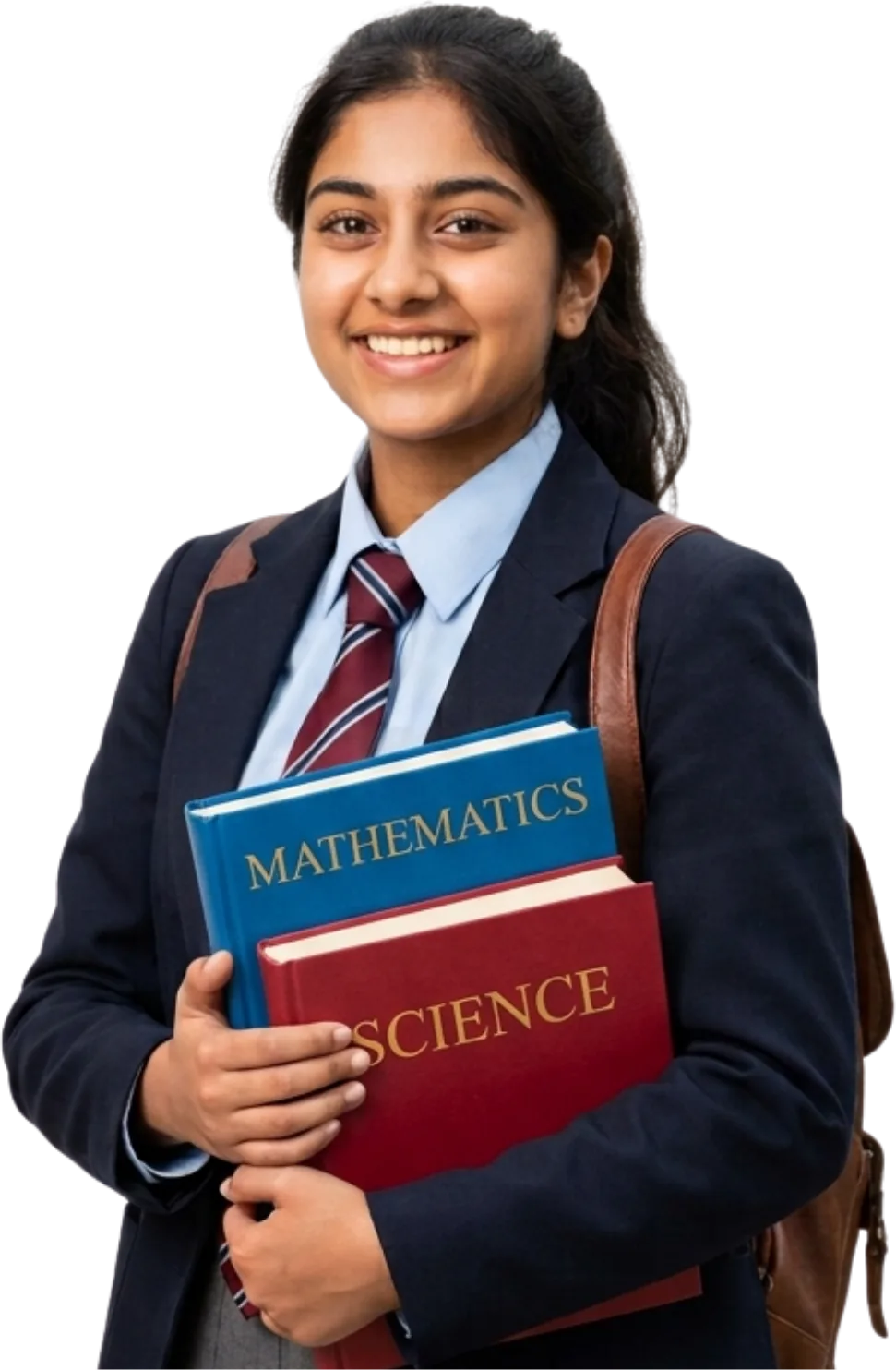 Class 10 Student holding Mathematics and Science textbooks for Board Readiness Challenge